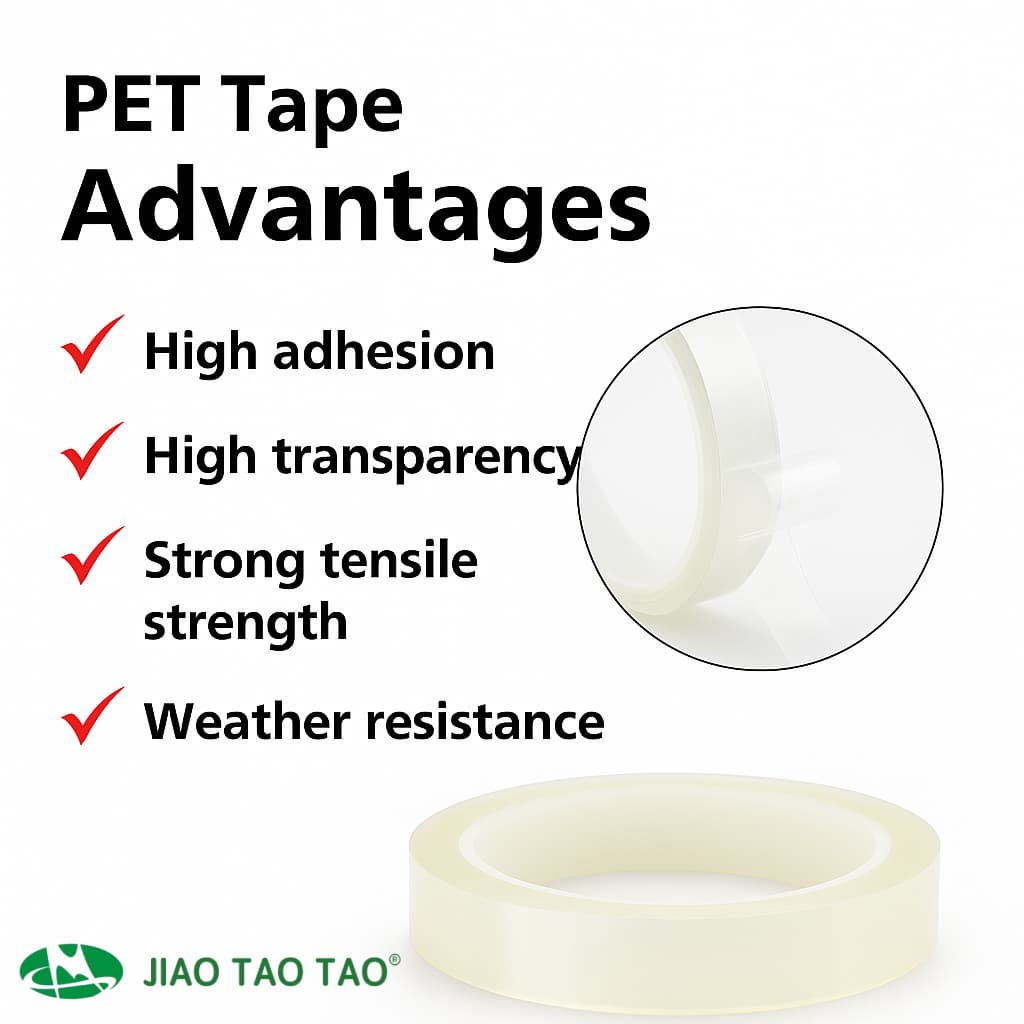 Transparent polyester acrylic tape used for film splicing label protection PCB masking and electrical insulation